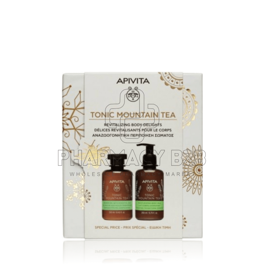 APIVITA Tonic Mountain Tea Αφρόλουτρο 250ml & Γαλάκτωμα Σώματος 200ml