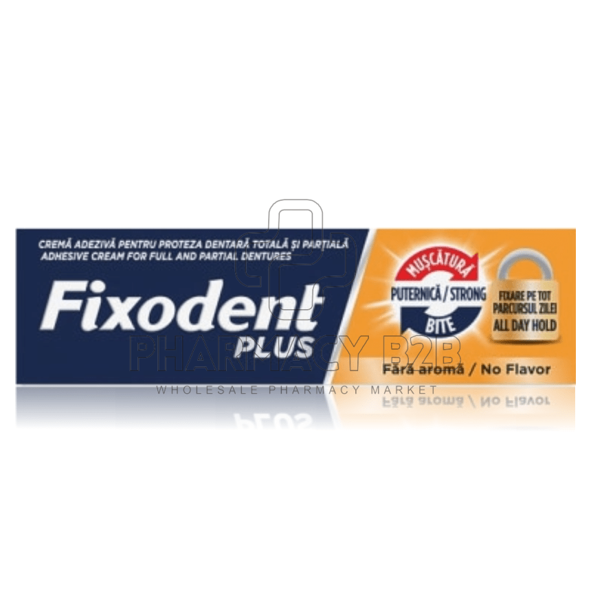 FIXODENT Plus Strong Bite Στερεωτική Κρέμα για Oλικές & Mερικές Oδοντοστοιχίες 40ml