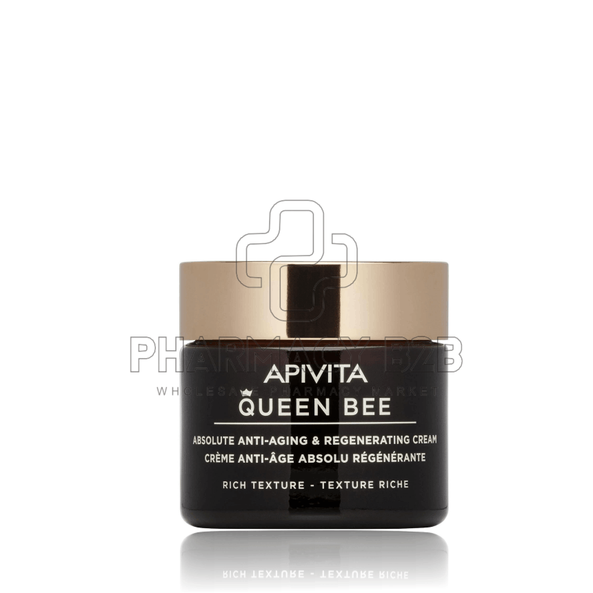 APIVITA Queen Bee Absolute Anti-Aging & Regenerating Cream Kρέμα Απόλυτης Αντιγήρανσης & Αναγέννησης Πλούσιας Υφής 50ml