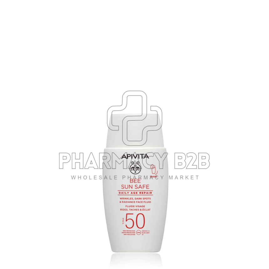 APIVITA Bee Sun Safe Daily Age Repair Dry Touch Λεπτόρευστη Κρέμα Προσώπου κατά των Πανάδων & Ρυτίδων SPF50 50ml