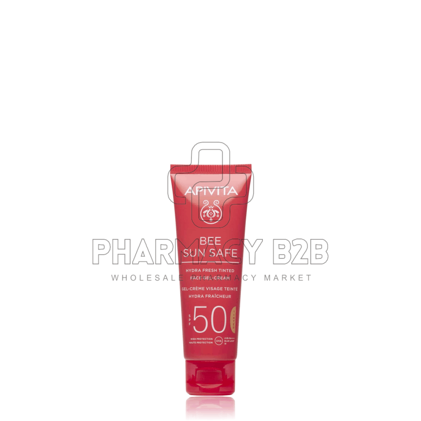 APIVITA Bee Sun Safe Hydra Fresh Ενυδατική Κρέμα Gel Προσώπου με Χρώμα SPF50 50ml