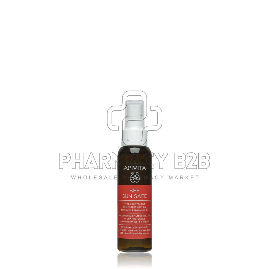 APIVITA Bee Sun Safe Hydra Protection Sun Filters Hair Oil Αντηλιακό Λάδι Μαλλιών για Προστασία με Ηλίανθο & Λάδι Αβυσσινίας 100ml