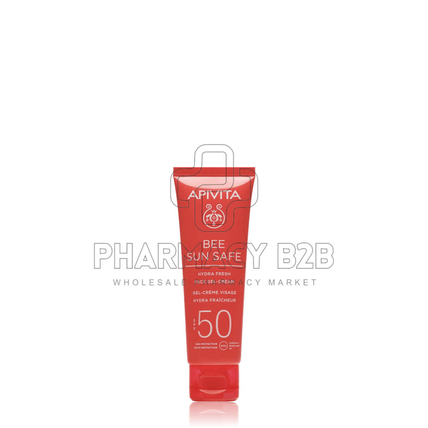 APIVITA Bee Sun Safe Hydra Fresh Face SPF50 Ενυδατική Αντηλιακή Κρέμα Gel Προσώπου Ελαφριάς Υφής 50ml