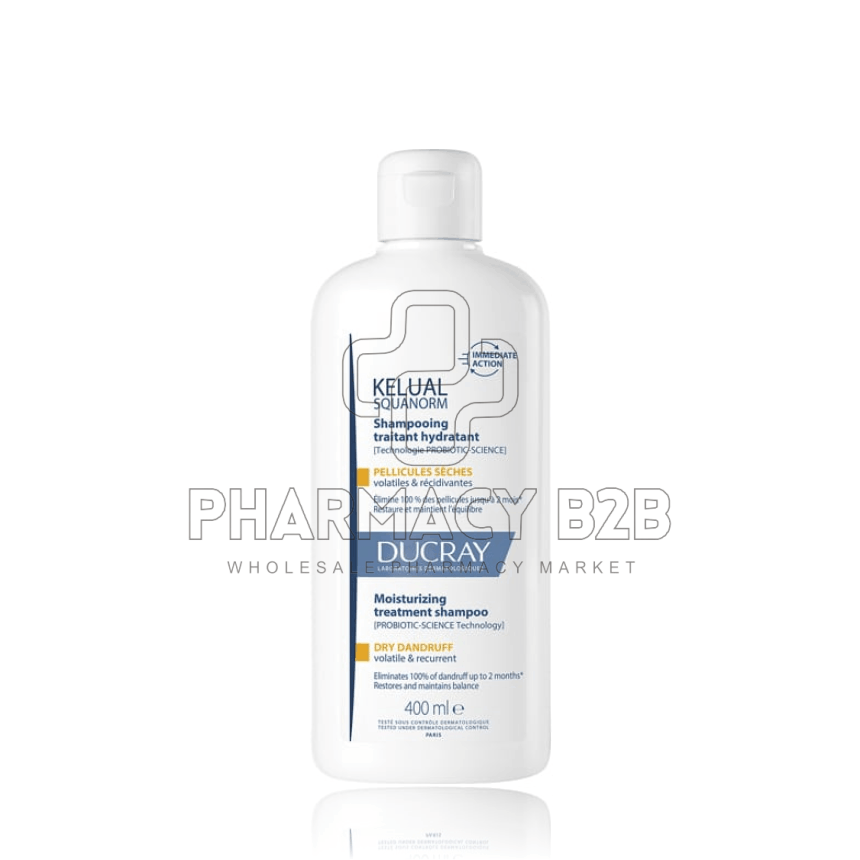 DUCRAY Kelual Squanorm Dry Dandruff Ρυθμιστικό Σαμπουάν Θεραπείας για Ξηρή Πιτυρίδα 400ml
