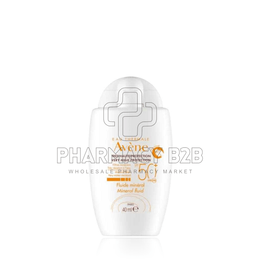 AVENE Fluide Mineral SPF50+ Αντηλιακό Προσώπου για το Ευαίσθητο Mη Ανεκτικό Δέρμα 40ml