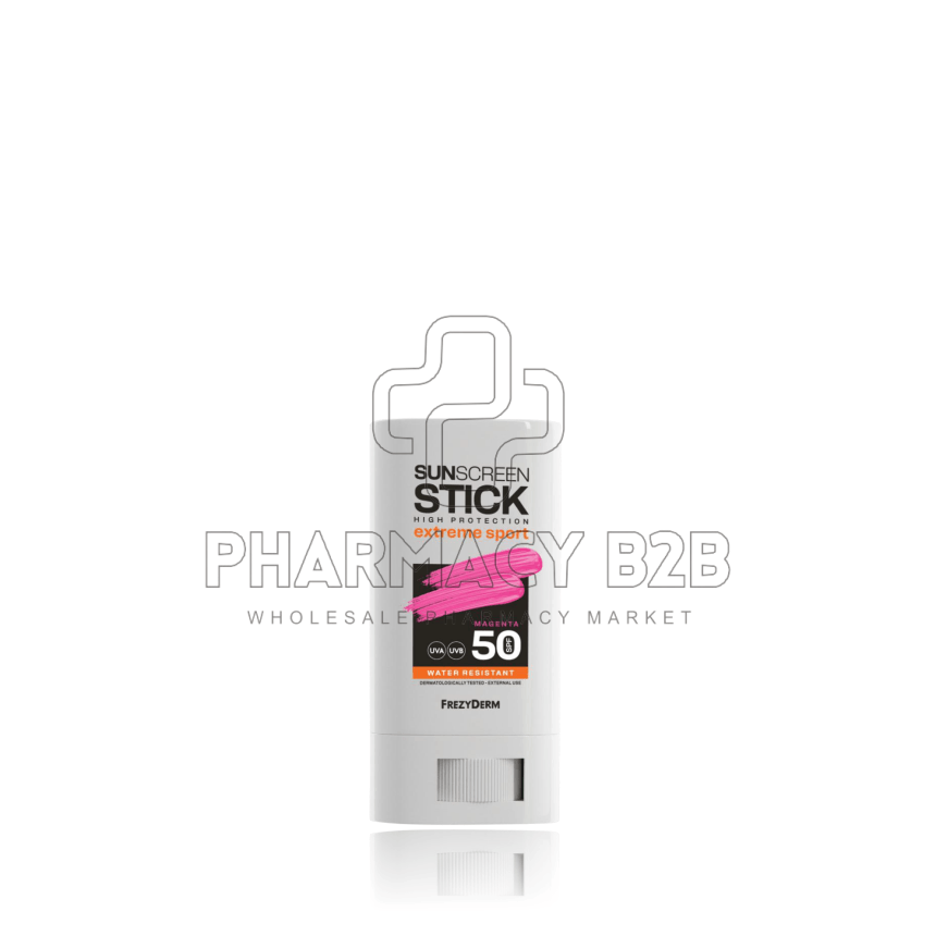FREZYDERM Sun Screen Extreme Sport Stick SPF50 Intense Color Magenta Αντηλιακό για Πρόσωπο & Σώμα με Χρώμα 20ml