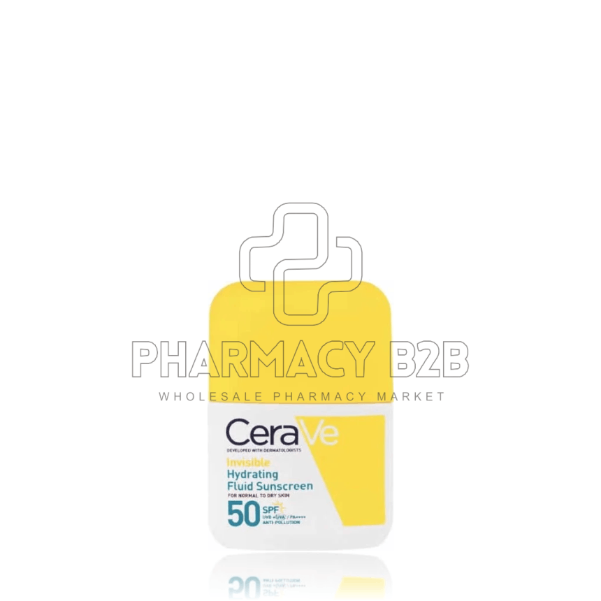 CERAVE Invisible Hydrating Fluid Sunscreen Αντηλιακό Προσώπου Ελαφριάς Υφής για Κανονική έως Ξηρή Επιδερμίδα SPF50 50ml