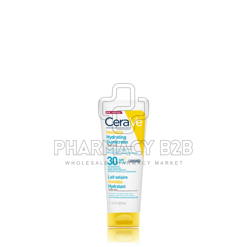 CERAVE Invisible Hydrating Sunscreen Αντηλιακό για Πρόσωπο & Σώμα SPF30 75ml