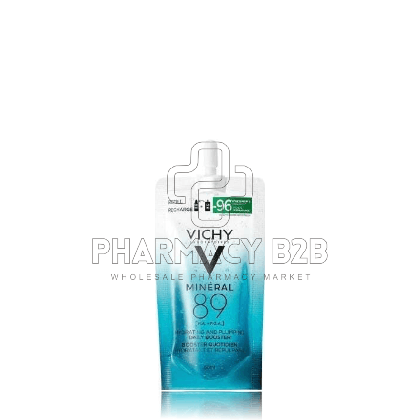 VICHY Mineral 89 Hydrating & Plumping Daily Booster Serum Refill Ορός Προσώπου για Ενυδάτωση & Ελαστικότητα Ανταλλακτικό 50ml