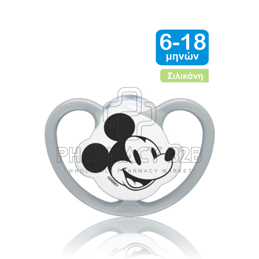 NUK Perfect Match Air Disney Πιπίλα Σιλικόνης με Θήκη 6-18m - Mickey