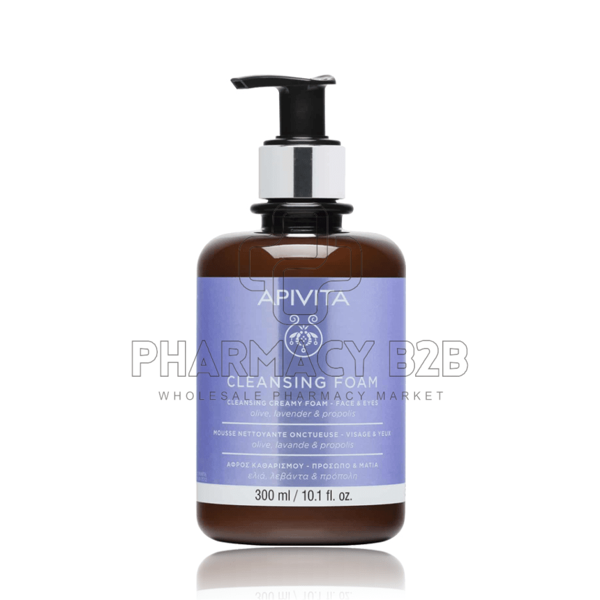 APIVITA Cleansing Αφρός Καθαρισμού Προσώπου & Ματιών με Ελιά & Λεβάντα LIMITED EDITION 300ml