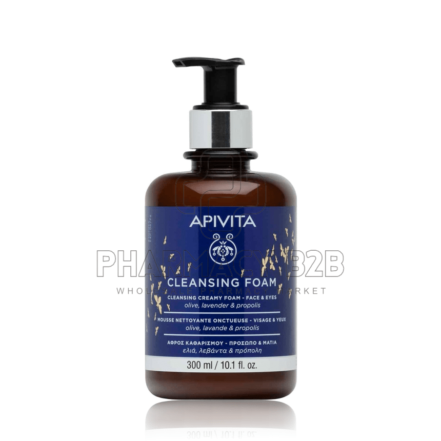 APIVITA Cleansing Αφρός Καθαρισμού Προσώπου & Ματιών με Ελιά & Λεβάντα LIMITED EDITION 300ml
