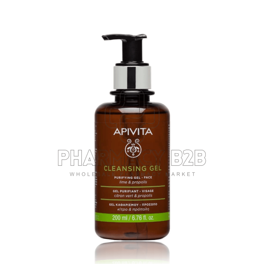 APIVITA Cleansing Gel Καθαρισμού για Λιπαρές/Μεικτές Επιδερμίδες με Πρόπολη & Κίτρο 200ml