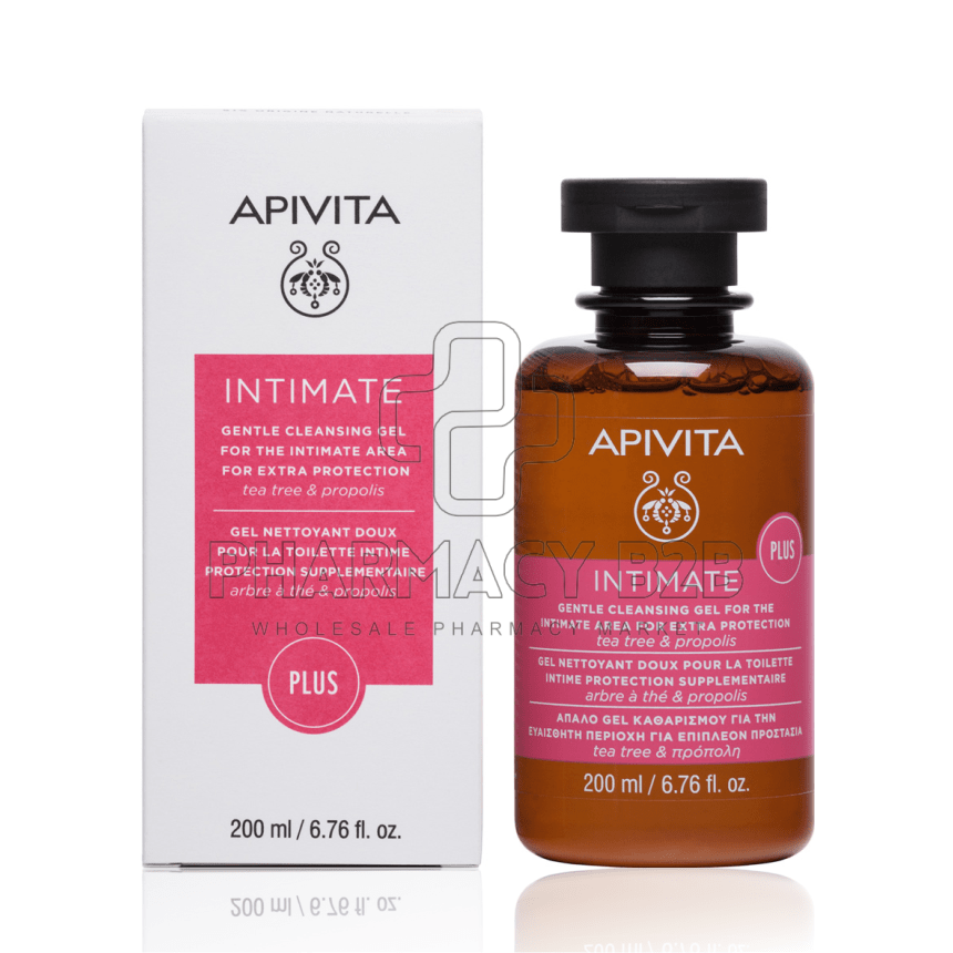 APIVITA Intimate Care Plus - Απαλό Gel Καθαρισμού για την Ευαίσθητη Περιοχή με Tea tree & Πρόπολη 200ml