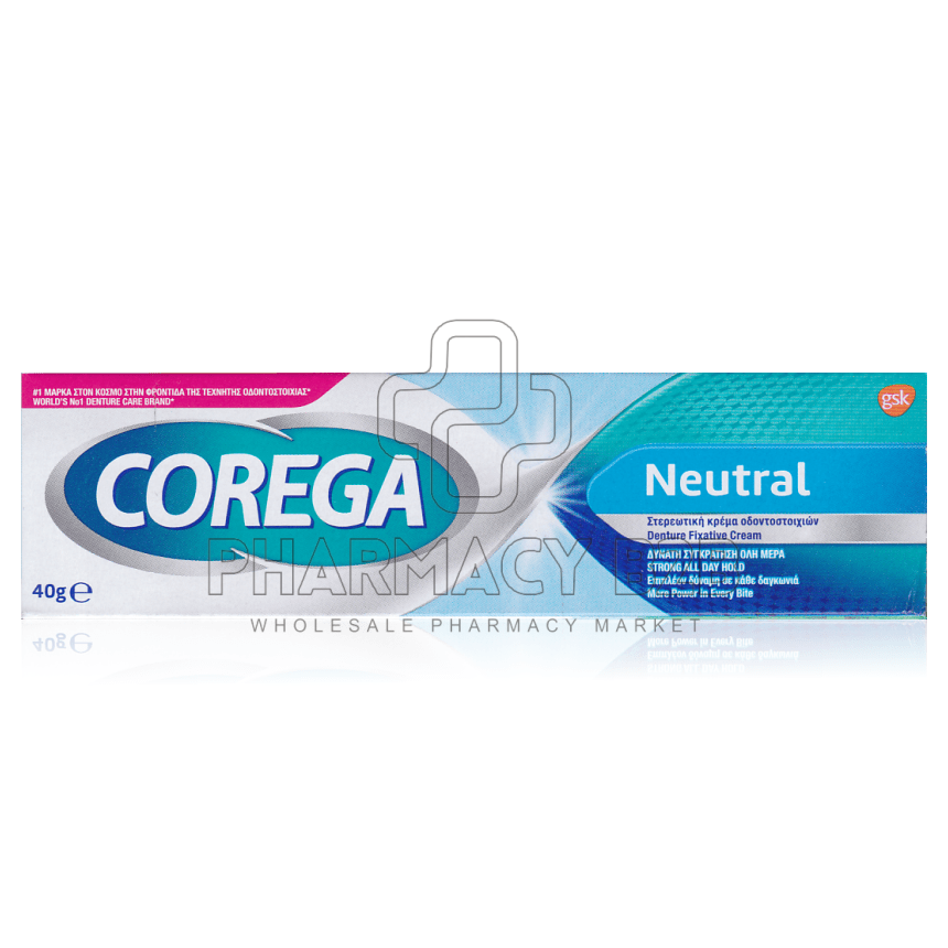 COREGA Neutral Στερεωτική Κρέμα Οδοντοστοιχιών 40g 