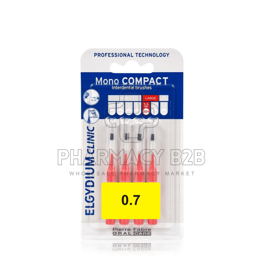 ELGYDIUM MONOCOMPACT 0,7 RED μεσοδόντια βουρτσάκια 4τμχ