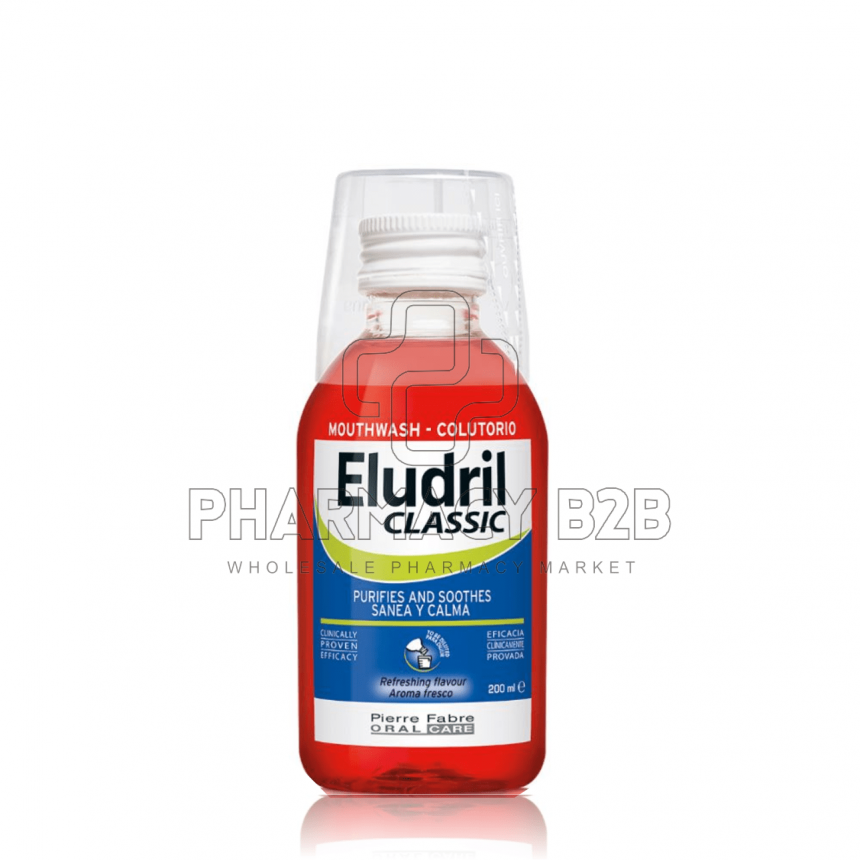 ELUDRIL CLASSIC στοματικό διάλυμα χλωρεξιδίνης 200ml ELUDRIL CLASSIC στοματικό διάλυμα χλωρεξιδίνης 200ml