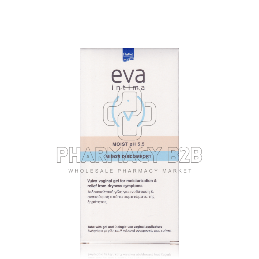 EVA MOIST Υγραντική & Λιπαντική Αιδιοκολπική Γέλη 50gr-9 κολπικοί εφαρμοστές