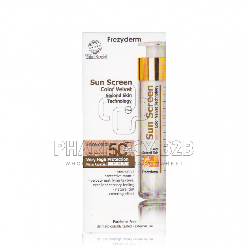 FREZYDERM Sun Screen Color Velvet Face SPF50+ 50ml FREZYDERM Sun Screen Color Velvet Face SPF50+ 50ml