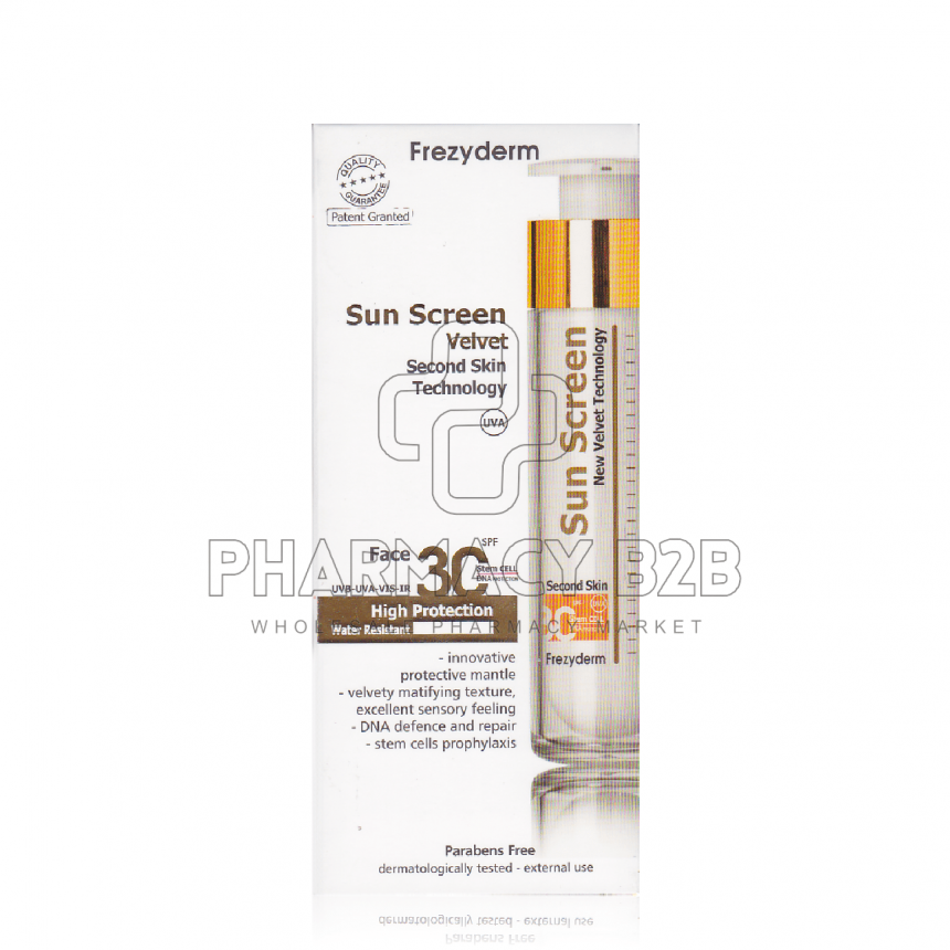 FREZYDERM Sun Screen Velvet Face SPF30 50ml