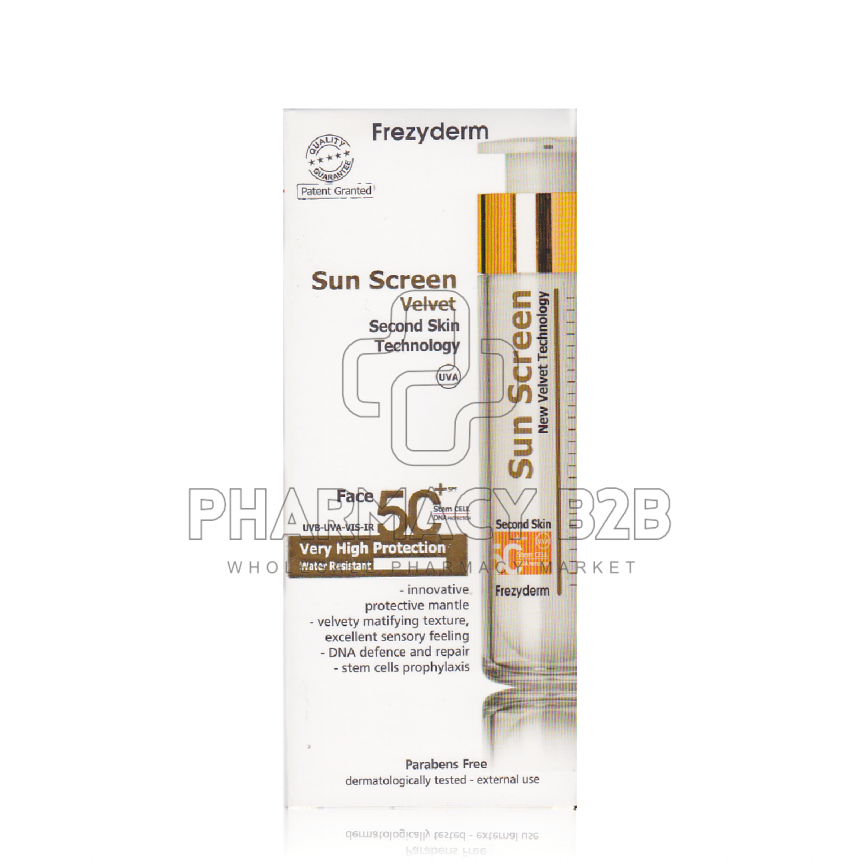 FREZYDERM Sun Screen Velvet Face SPF50+ 50ml