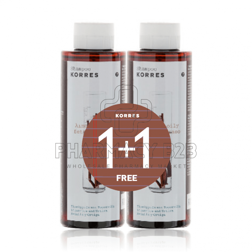 KORRES ΣΑΜΠΟΥΑΝ 1+1 - Λιπαρα 2x250ml *