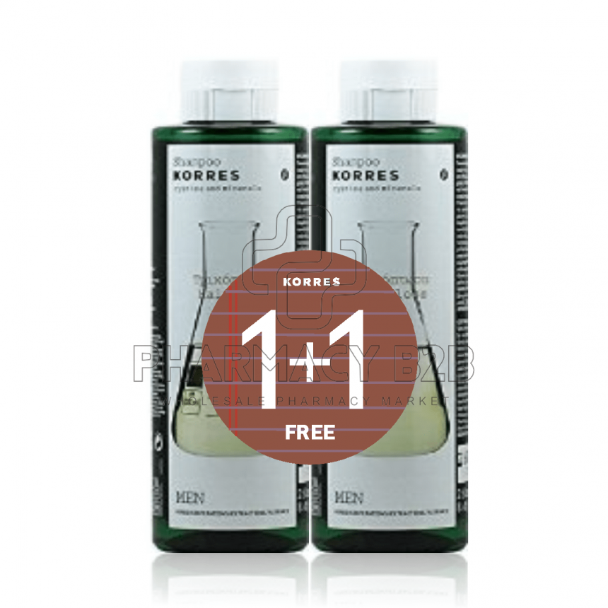 KORRES ΣΑΜΠΟΥΑΝ 1+1 - Τριχοπτωση ΑΝΔΡΕΣ 2x250ml *