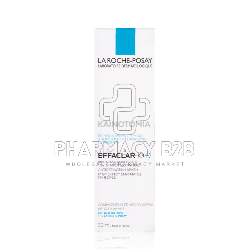 LA ROCHE-POSAY Effalclar K+ Ενυδατική Κρέμα Προσώπου για τη Λιπαρή και Μικτή Επιδερμίδα 30ml