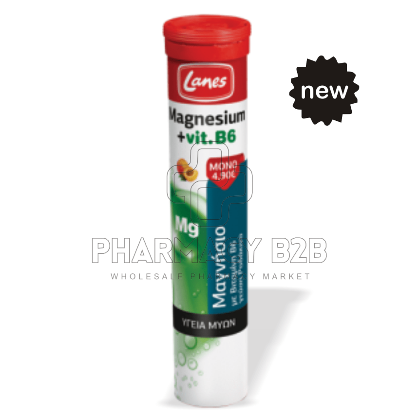 LANES Magnesium & Vitamin B6 αναβράζοντα δισκία x20