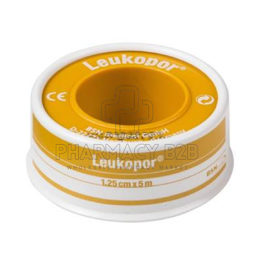 LEUKOPOR Αυτοκόλλητη Eπιδεσμική Tαινία 1.25cm x 5m