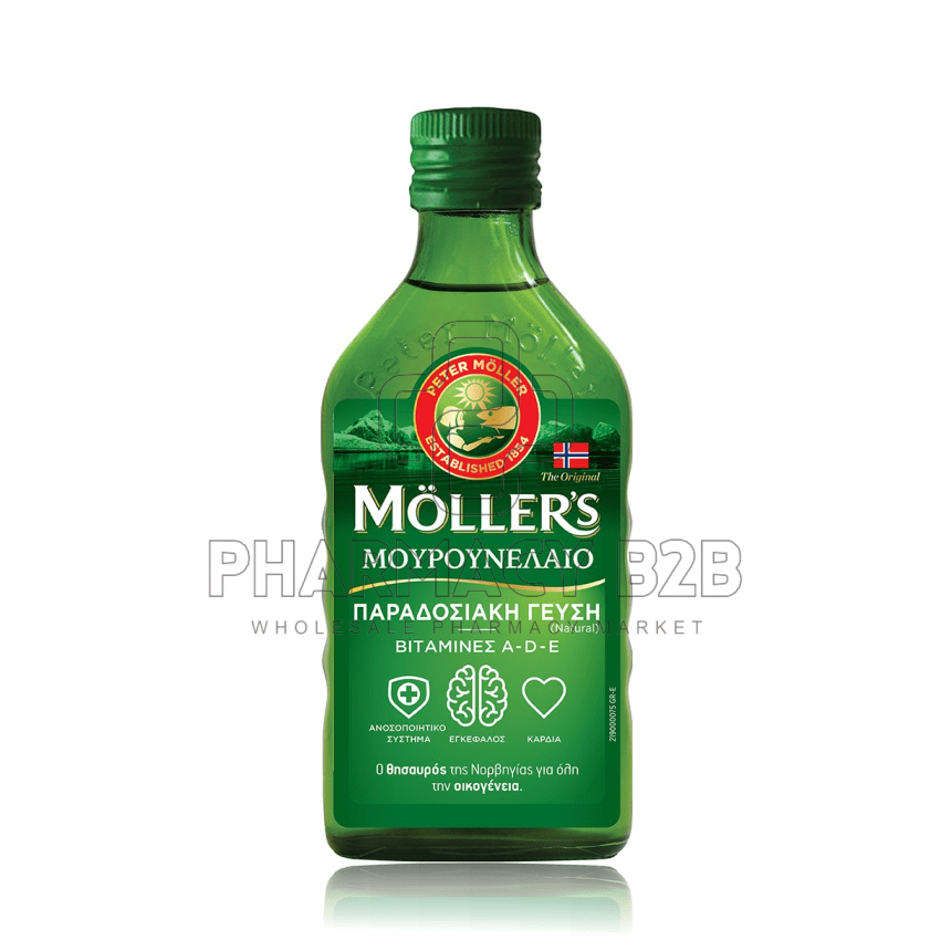 Moller's Παραδοσιακό Μουρουνέλαιο σε Υγρή Μορφή με Φυσική Γεύση 250ml