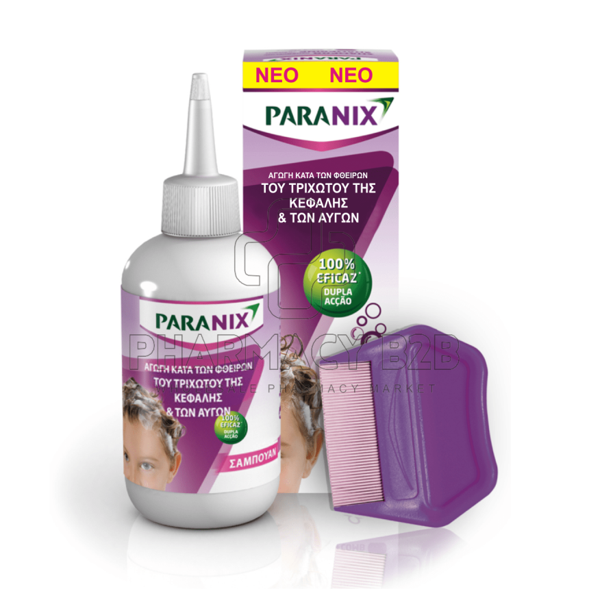 PARANIX Σαμπουάν Aγωγή που εξαλείφει Ψείρες & Κόνιδες 200ml + Χτένα