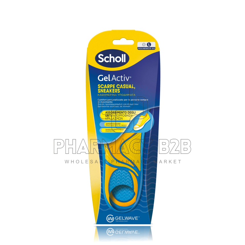 SCHOLL GelActiv Everyday Πάτοι για καθημερινά υποδήματα Large (Μ΄έγεθος 40-46.5) 1 ζευγάρι