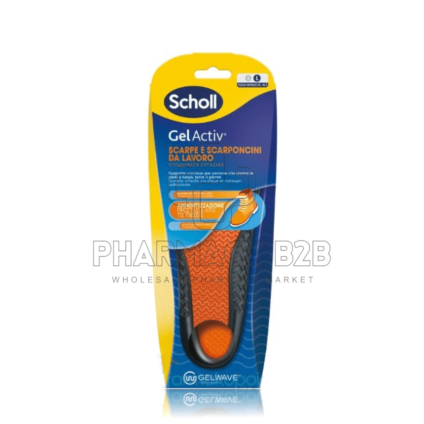 SCHOLL GelActiv Work Πάτοι για υποδήματα εργασίας Large (Μέγεθος 40-46.5) 1 ζευγάρι
