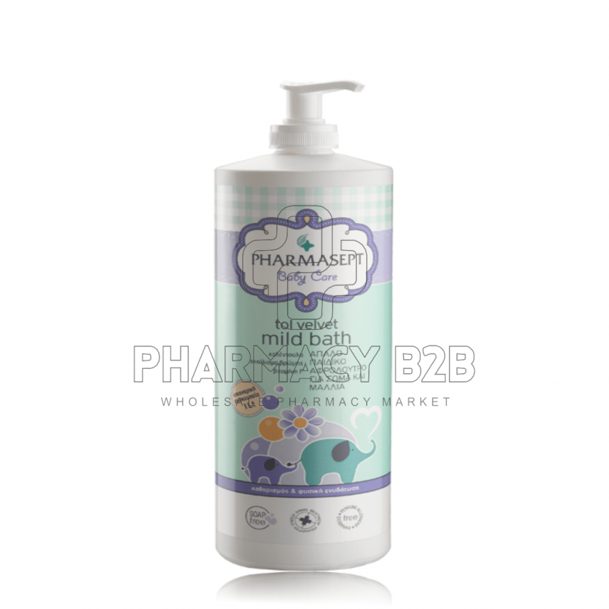 PHARMASEPT Baby Care Mild Bath Απαλό βρεφικο αφρόλουτρο για σώμα & μαλλιά 1Lt