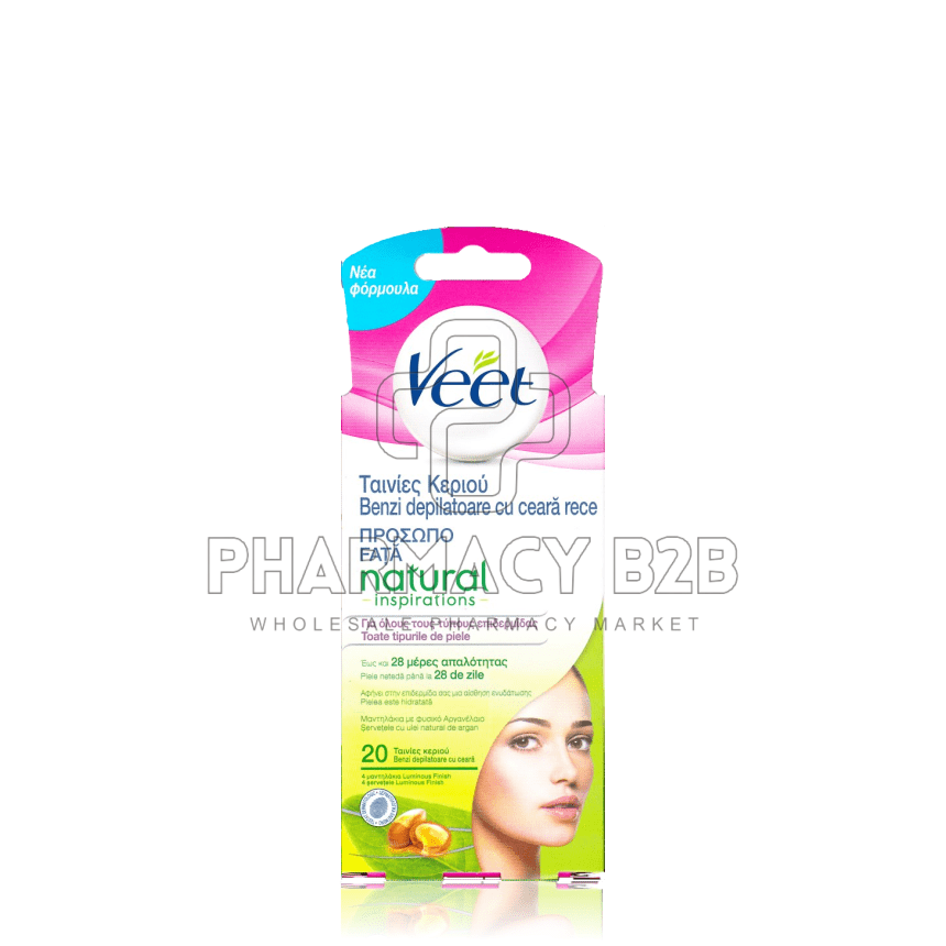 VEET Natural Inspirations Ταινίες αποτρίχωσης για το πρόσωπο 20τμχ