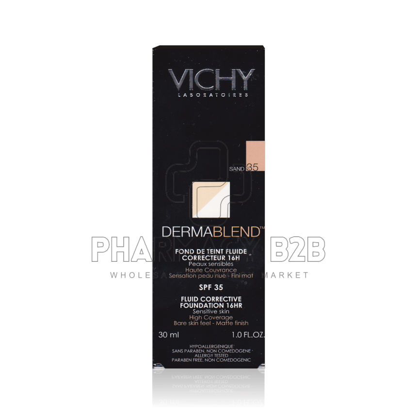 VICHY Dermablend Fluid Make-up (35) Διορθωτικό make-up με λεπτόρρευστη υφή για υψηλή κάλυψη 30ml