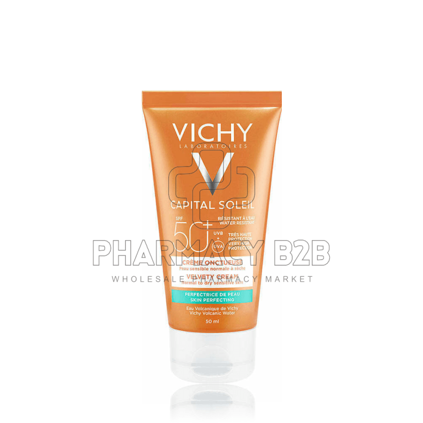 VICHY Capital Soleil Αντηλιακή κρέμα προσώπου για Βελούδινη επιδερμίδα SPF 50+ 50ml