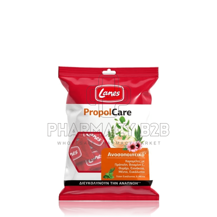 LANES PropolCare Καραμέλες ευκάλυπτος & μέντα 54g