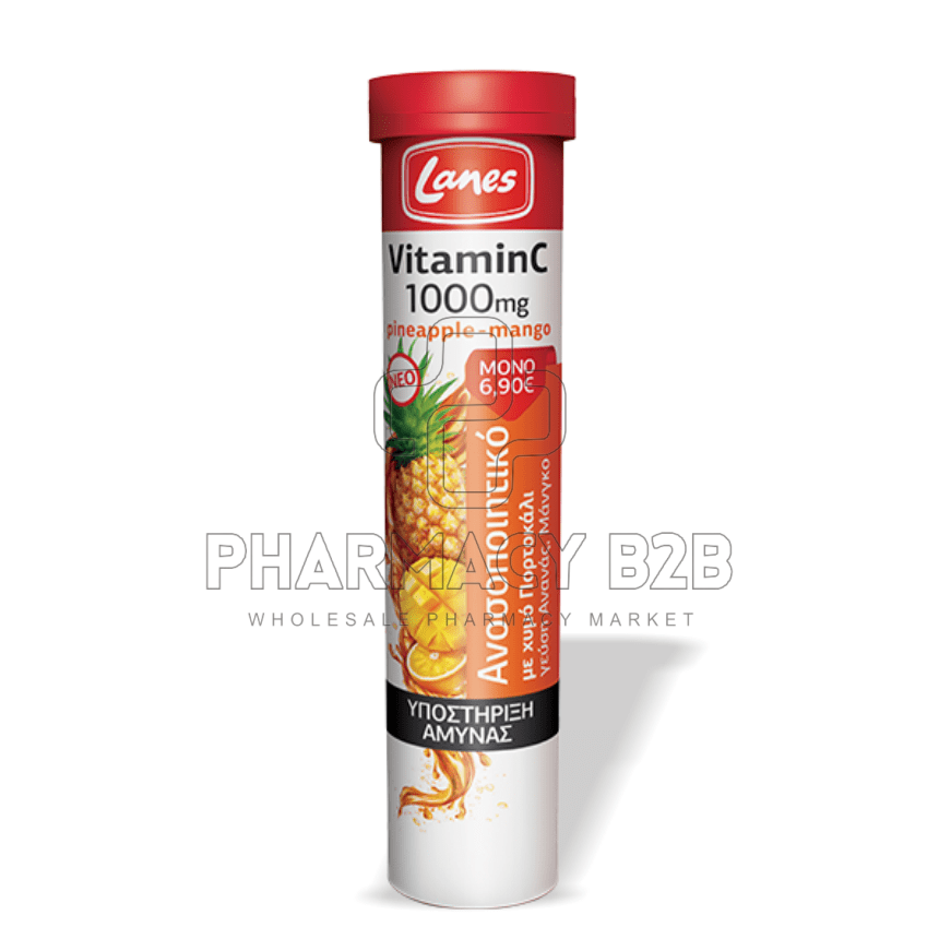 LANES Vitamin C 1000mg +Pineapple αναβράζοντα δισκία x20