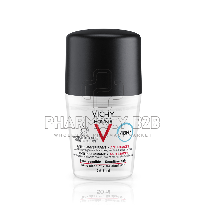 VICHY HΟΜΜΕ DEO Roll-on 48h anti-stains αποσμητικό 50ml
