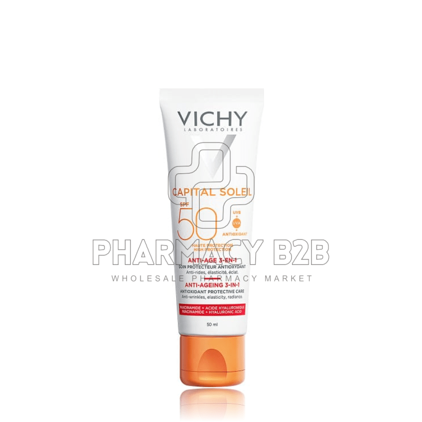 VICHY Capital Soleil Anti-Ageing 3-in-1 Antioxidant Protective Care SPF50 50ml