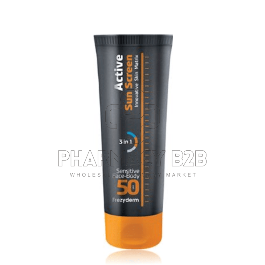 FREZYDERM ACTIVE SUN SCREEN Sensitive Face-Body SPF50+ 150ml