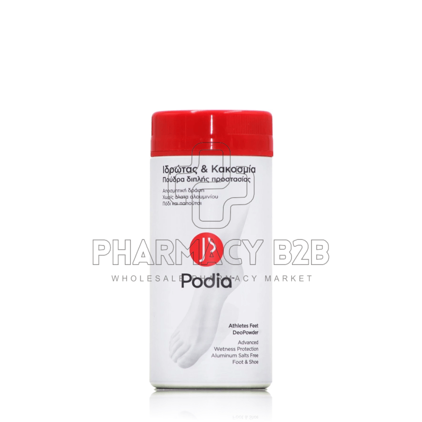 PODIA Athlete’s Foot DeoPowder Αποσμητικό σε Πούδρα για Ιδρώτα & Κακοσμία Ποδιών 100g