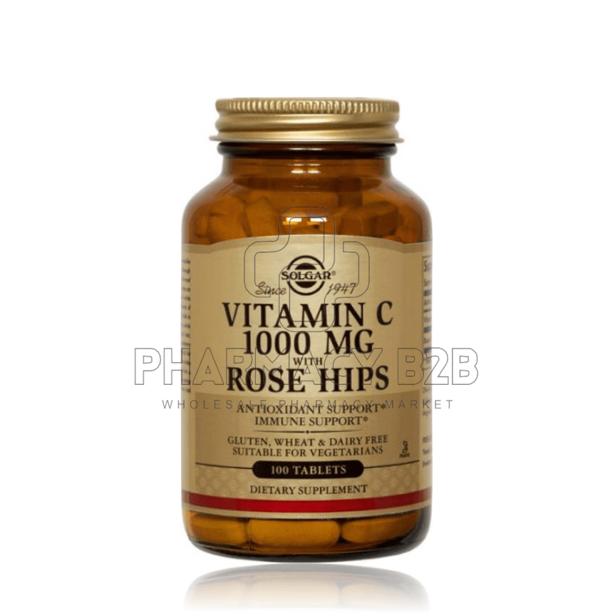 SOLGAR VITAMIN C 1000MG ROSE HIPS X100