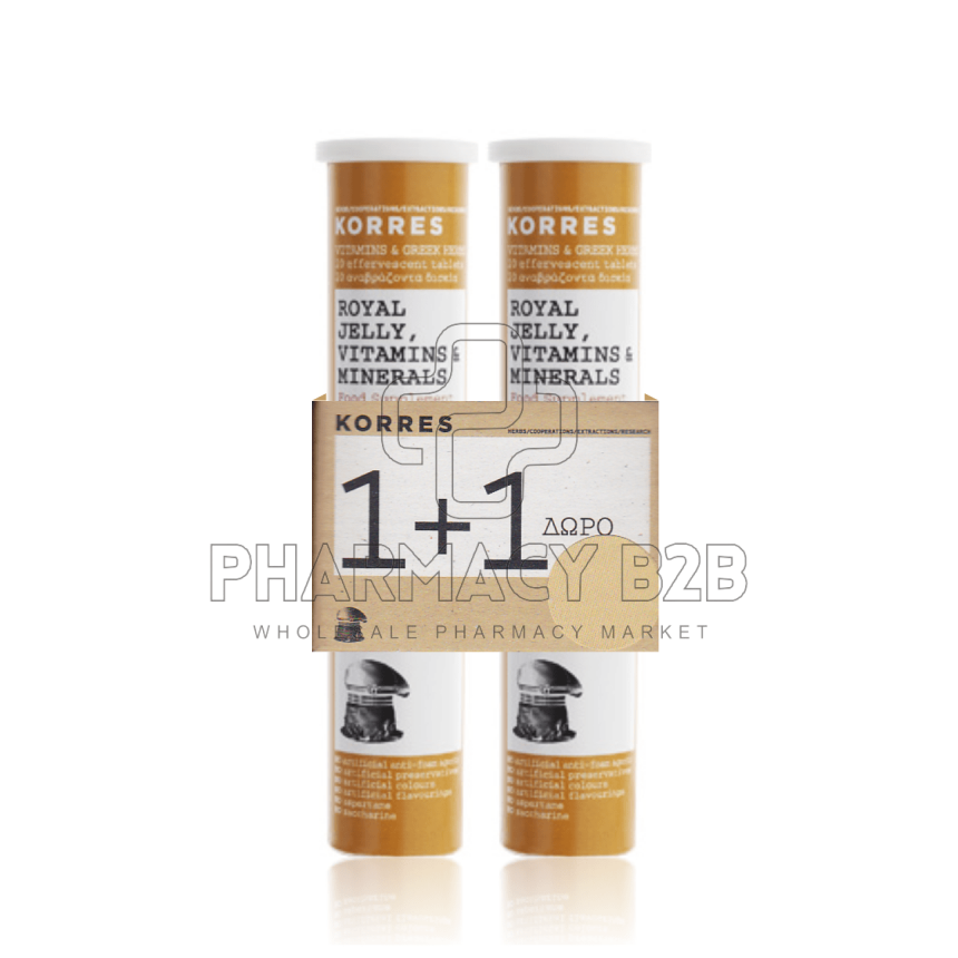 KORRES ΒΙΤΑΜΙΝΕΣ ROYAL JELLY 1+1 αναβράζοντα δισκία 2x18