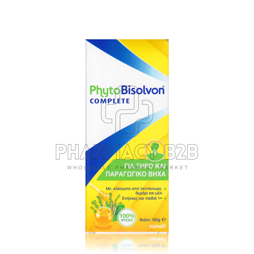 PHYTOBISOLVON COMPLETE 100% φυσικό σιρόπι για Ξηρό & Παραγωγικό Βήχα 180g