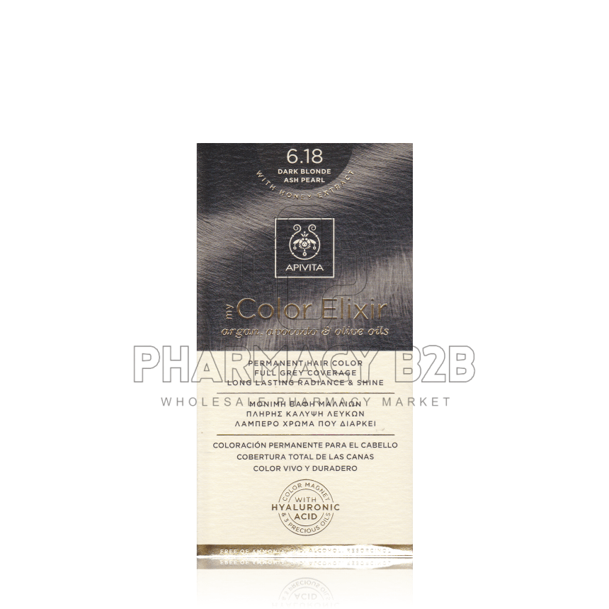 APIVITA MY COLOR ELIXIR 6.18 Ξανθό σκούρο σαντρέ περλέ 