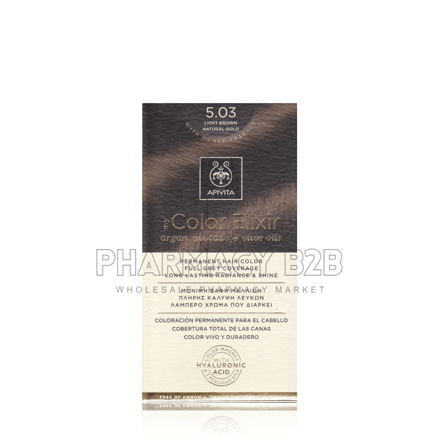 APIVITA MY COLOR ELIXIR 5.03 Καστανό ανοιχτό φυσικό μελί 