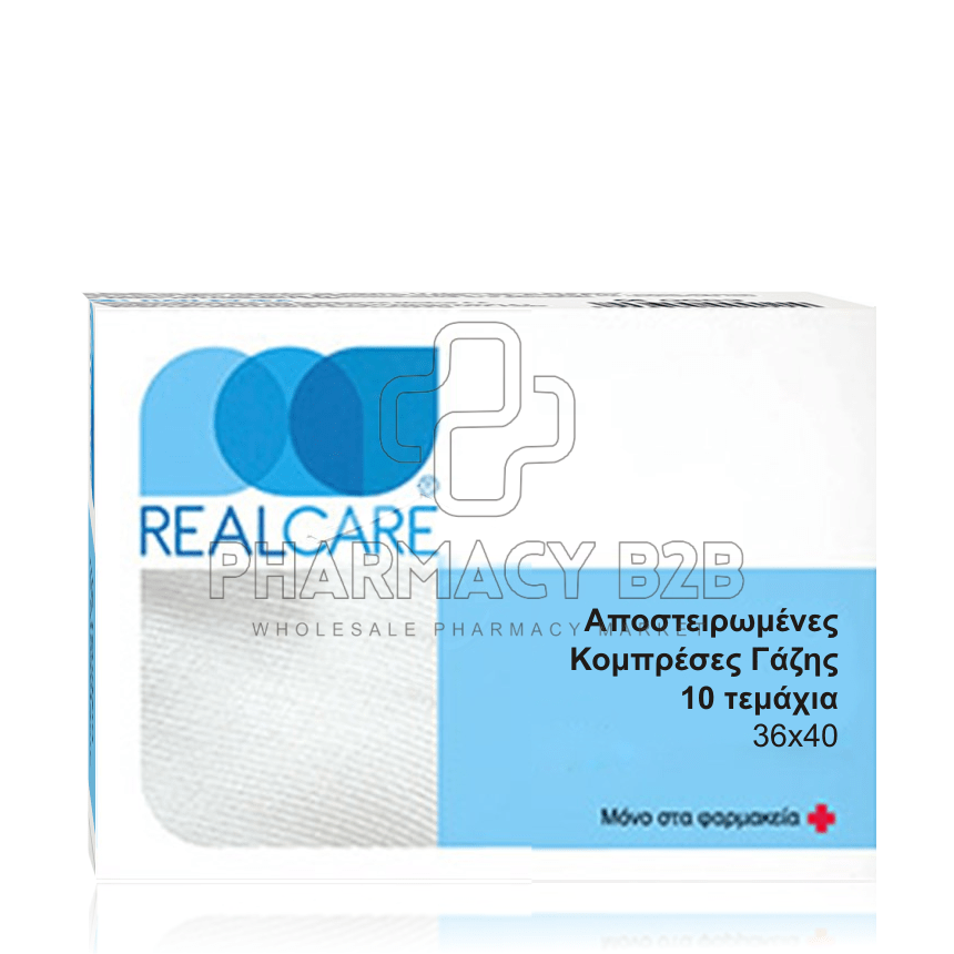 REAL CARE Αποστειρωμένες Γάζες 36x40cm 10τμχ